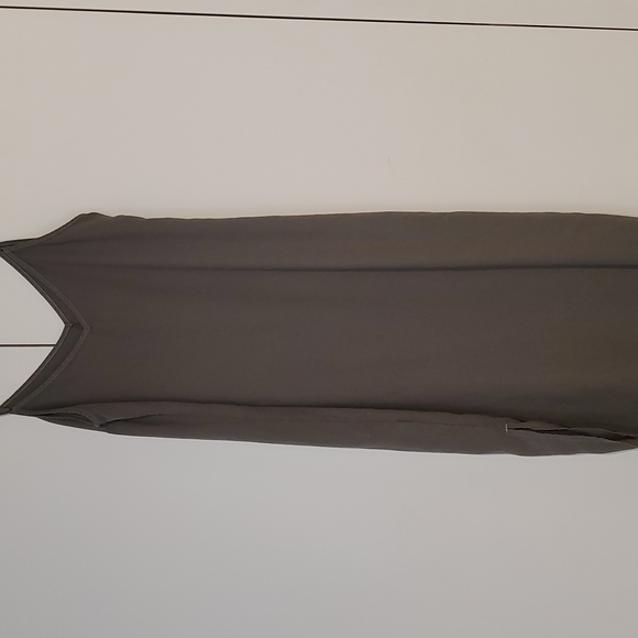 Splendid Crosshatch Slip Dress in Military Olive - Picture 7 of 11